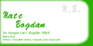 mate bogdan business card